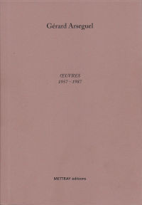 Œuvres 1957-1987, Gérard Arseguel : Couverture